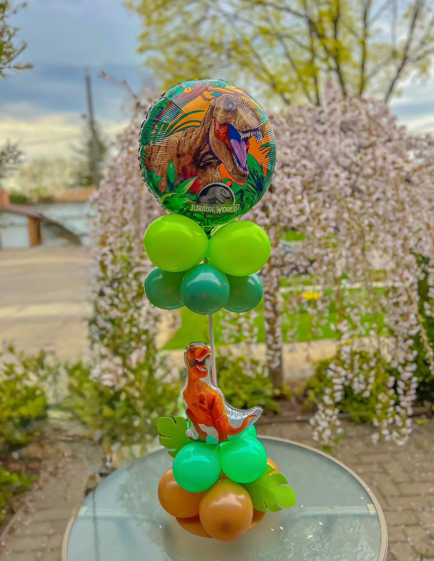 Dinosaur Balloon Centrepiece standing 2 ft tall for parties