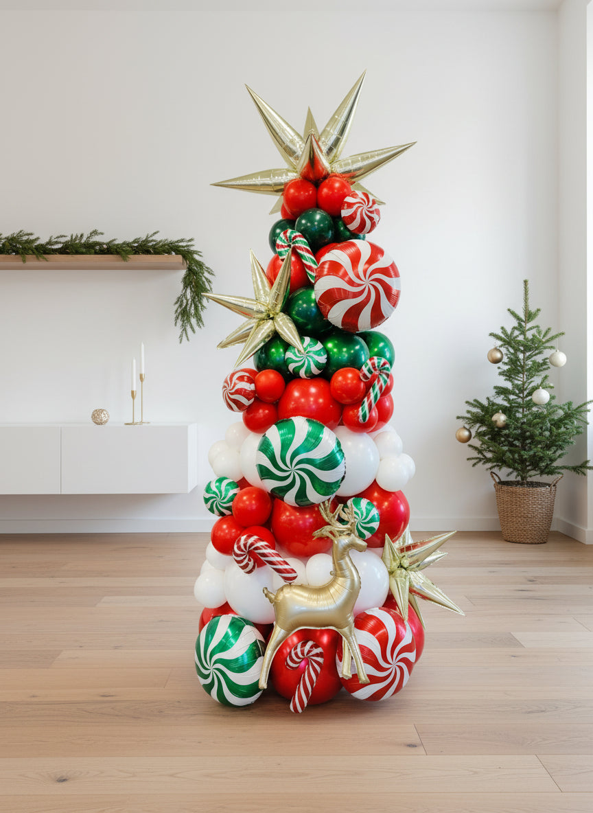Candyland Christmas Balloon Tree by Wooow Balloons in Toronto