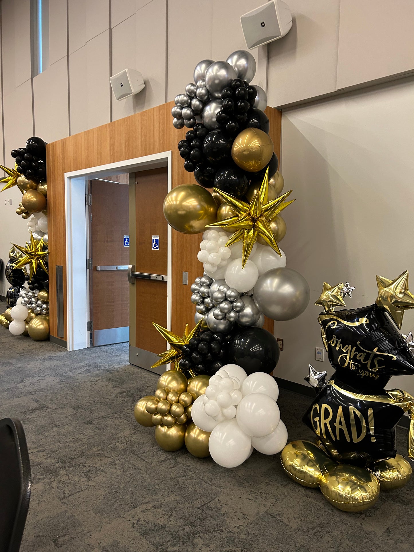 Graduation Balloon Garland gold, white and silver for Events in Toronto