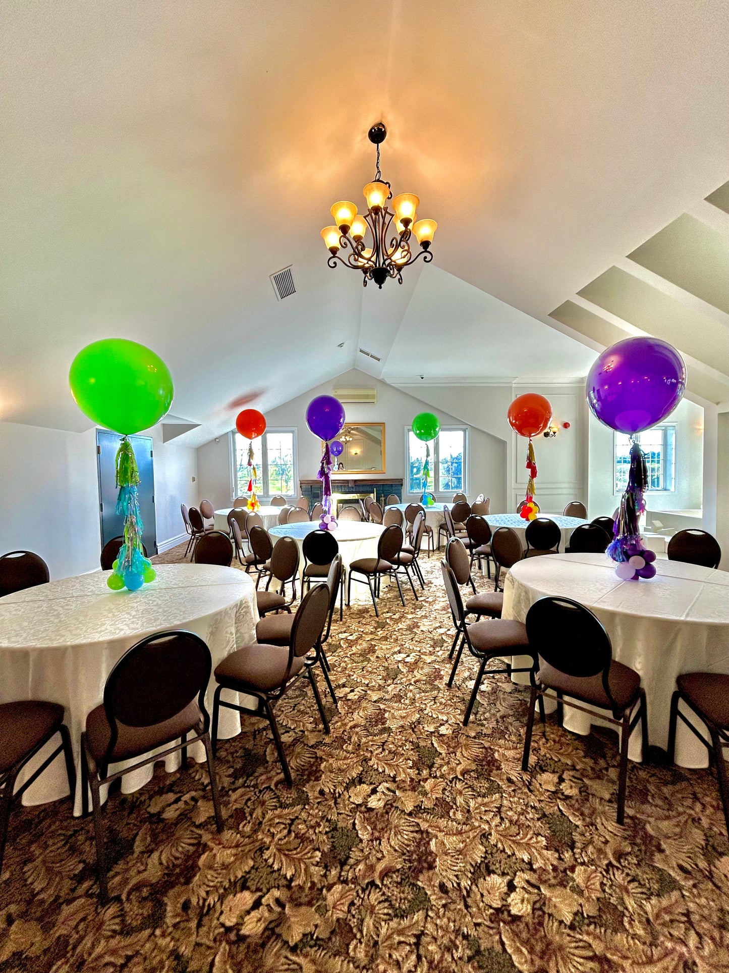 24" Helium Balloon Centrepiece with Tassels and Weight in Toronto