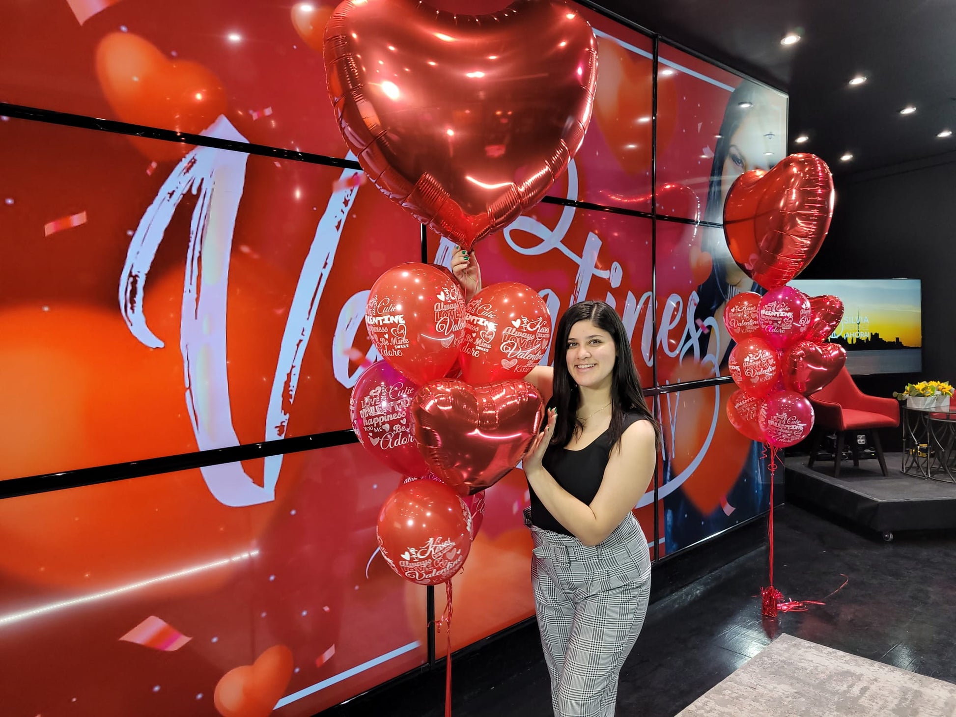 Jumbo Heart Bouquet all in red balloons and hearts for Valentine's day in Toronto