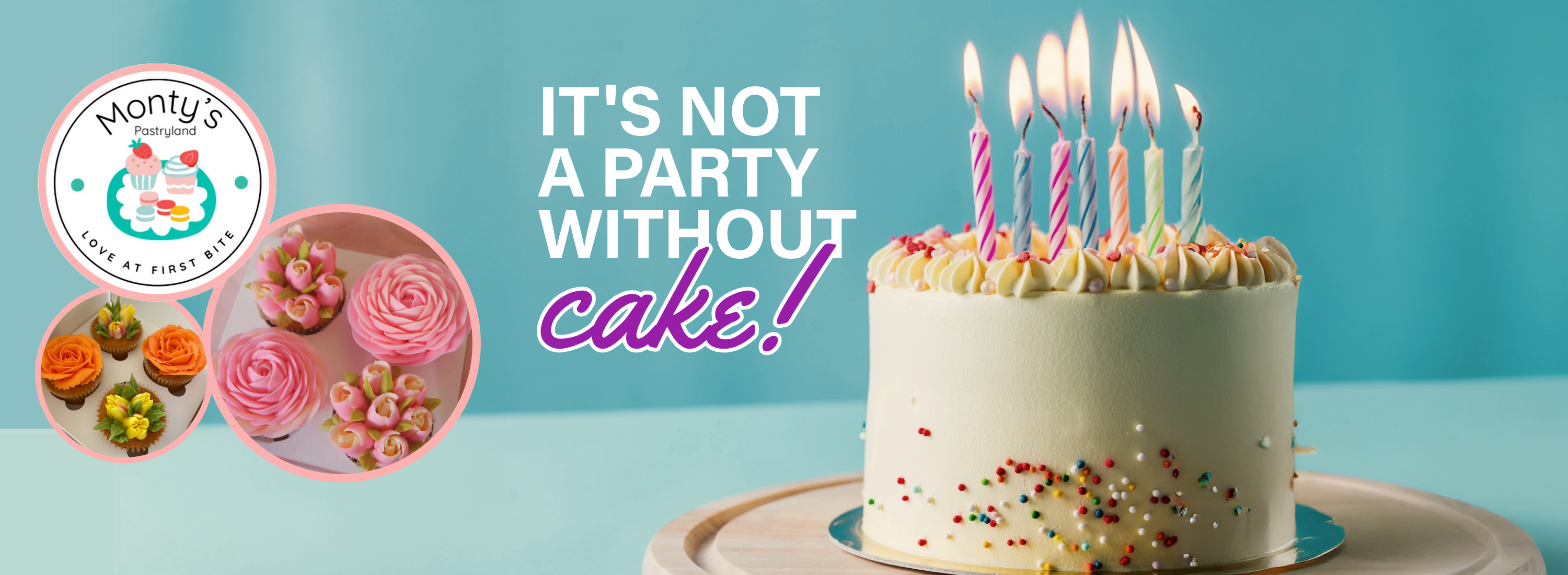 It's not a party without cake, try the most delicious cake by chef Monty's purchase today at Wooow Balloons.