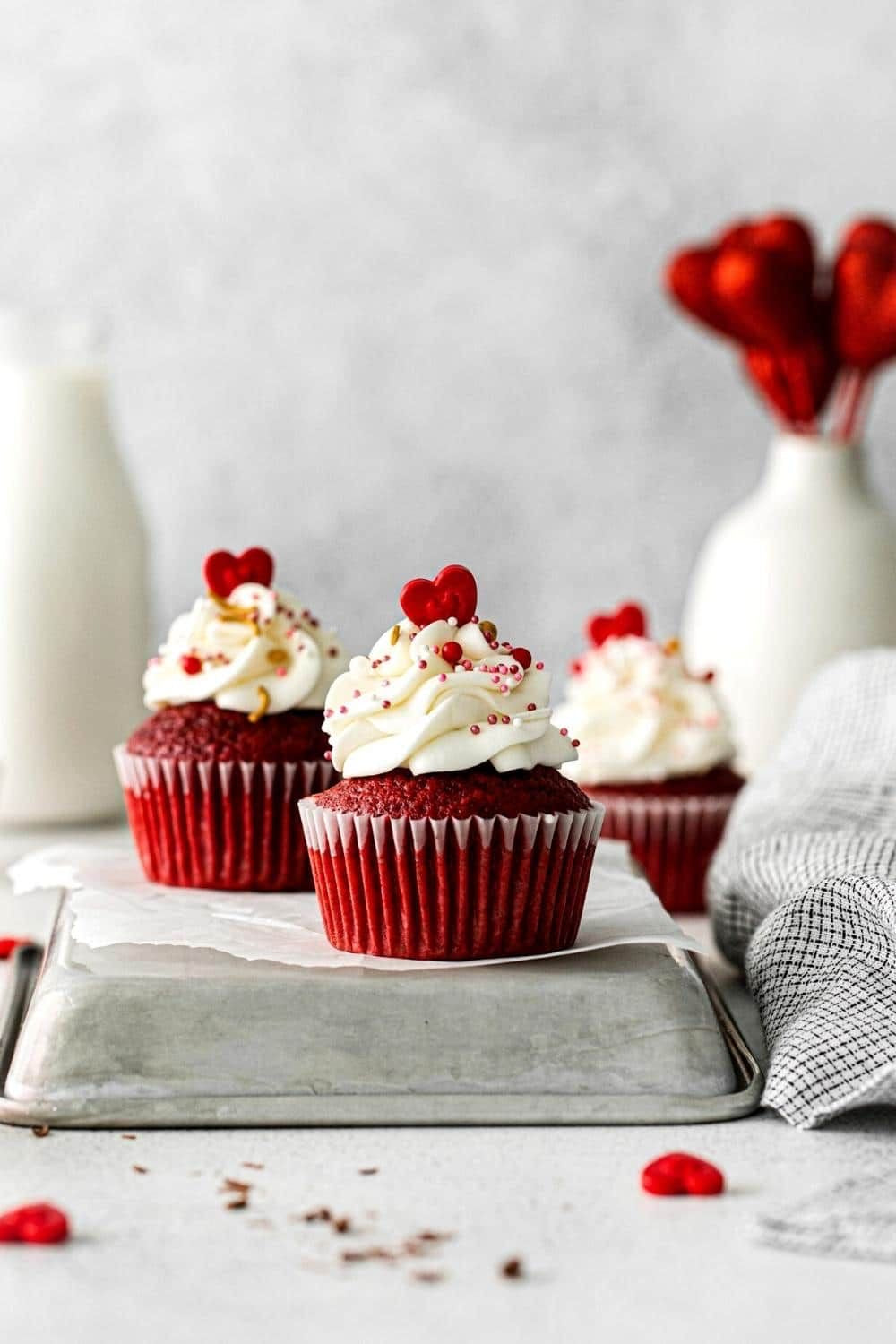 Red Velvet Cupcakes, handcrafted with love for Valentine’s Day.
