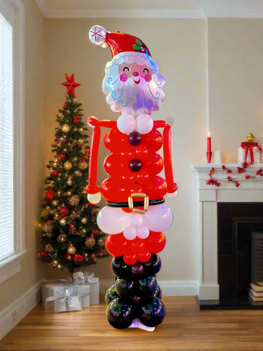 santa claus made of balloons