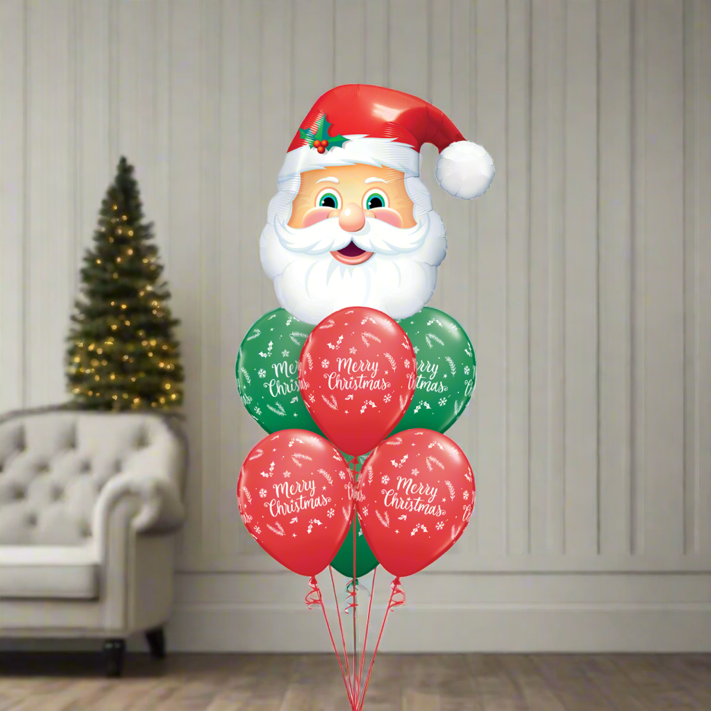 Santa's Balloon Bouquet with helium-filled Christmas balloons in Toronto