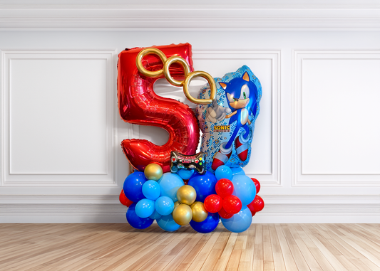 Sonic Birthday Balloon Display