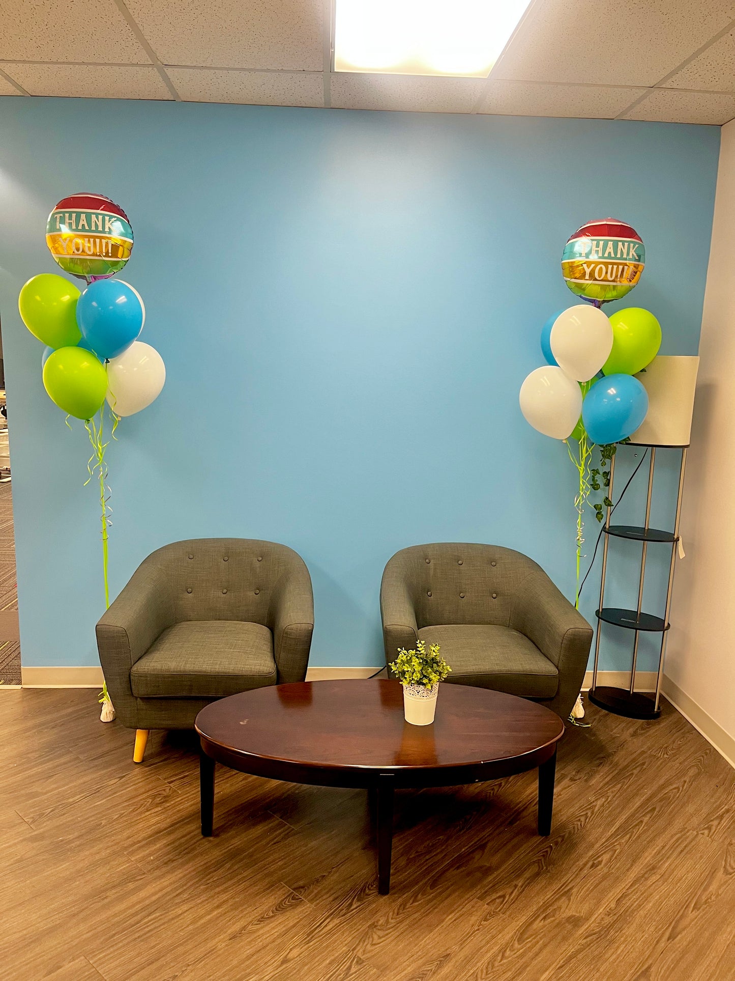 Thank You Balloon Bouquets filled with helium, perfect for expressing gratitude.