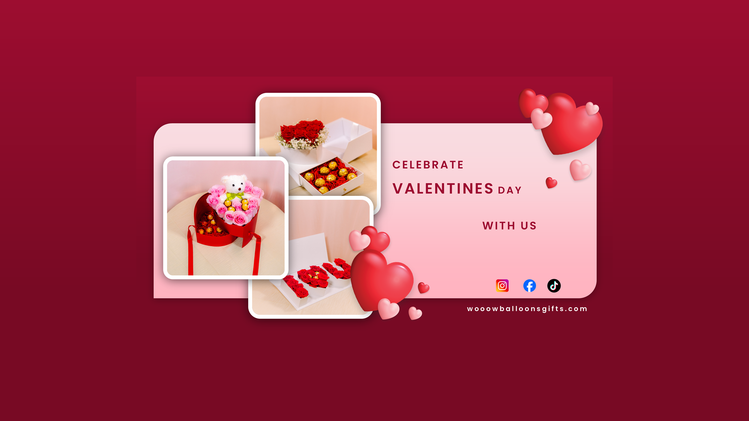 Valentine's Day flowers and balloons in Toronto