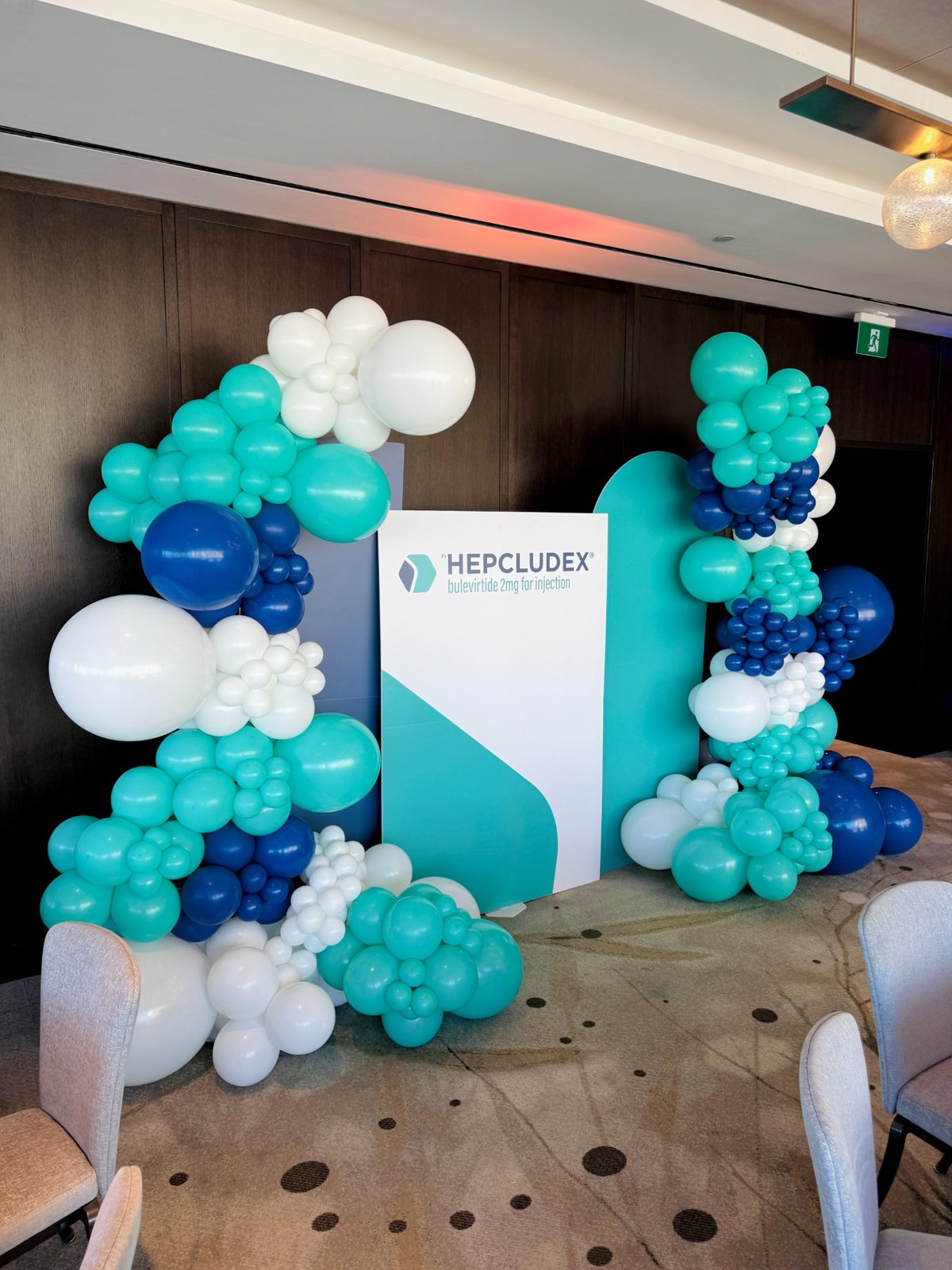 Custom balloon decoration with printed backdrop Toronto