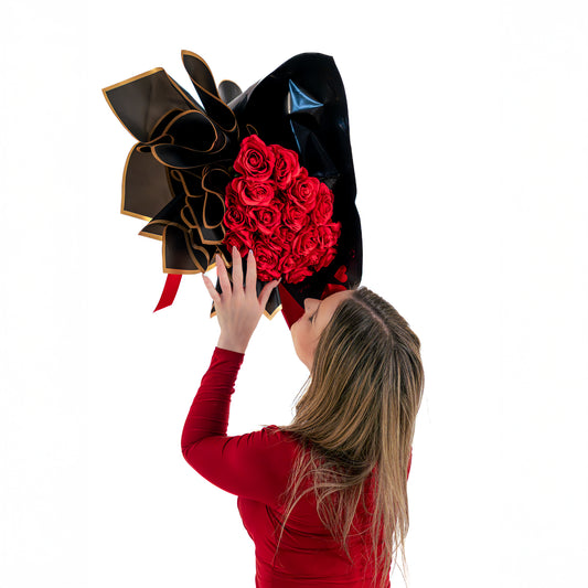 Dozen fresh red roses Toronto arranged in a classic gift-ready bouquet