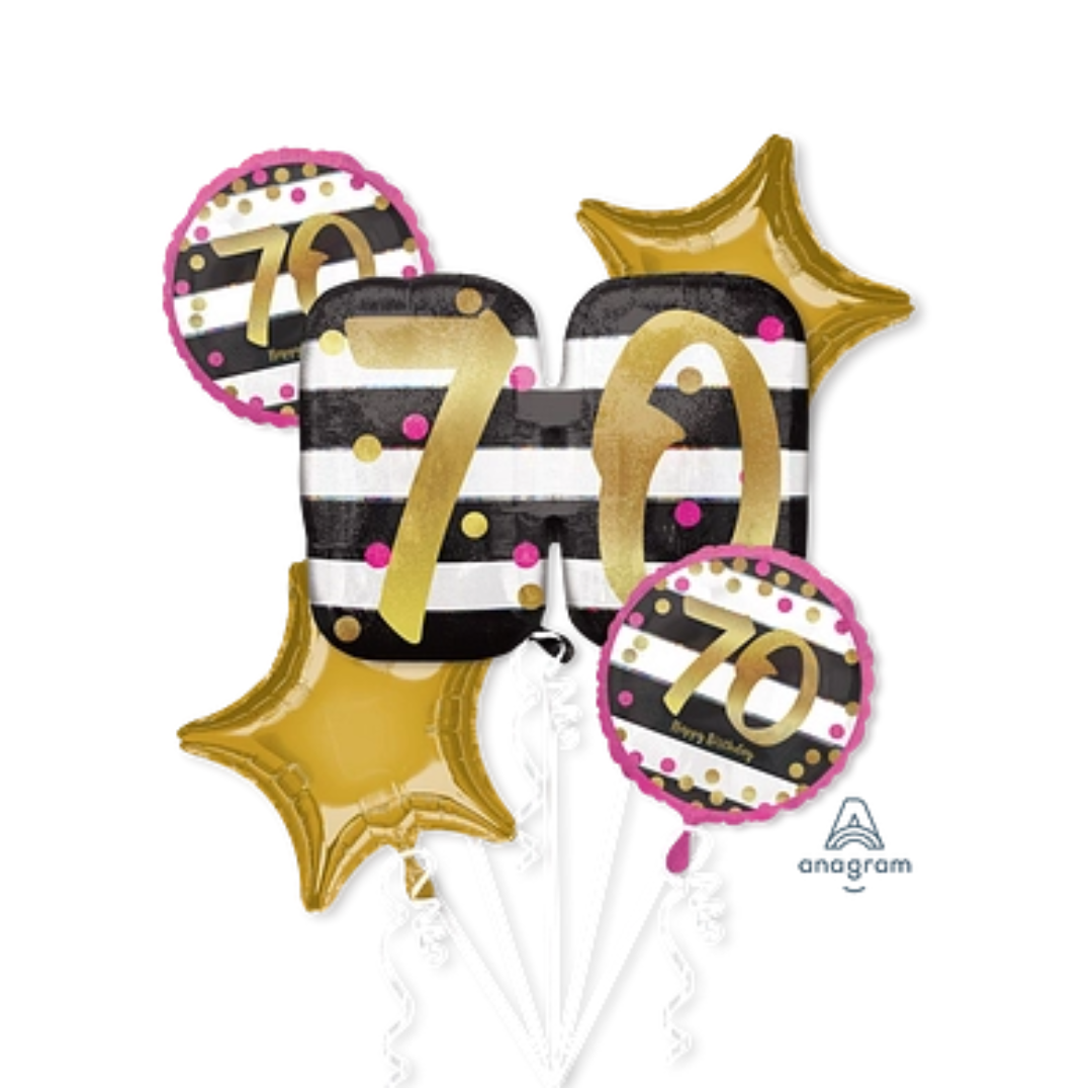 70th birthday balloons Toronto helium bouquet Wooow Balloons