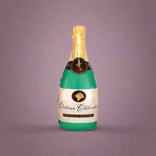 Elegant 34-inch Bubbly Wine Balloon with weight and transportation bag.