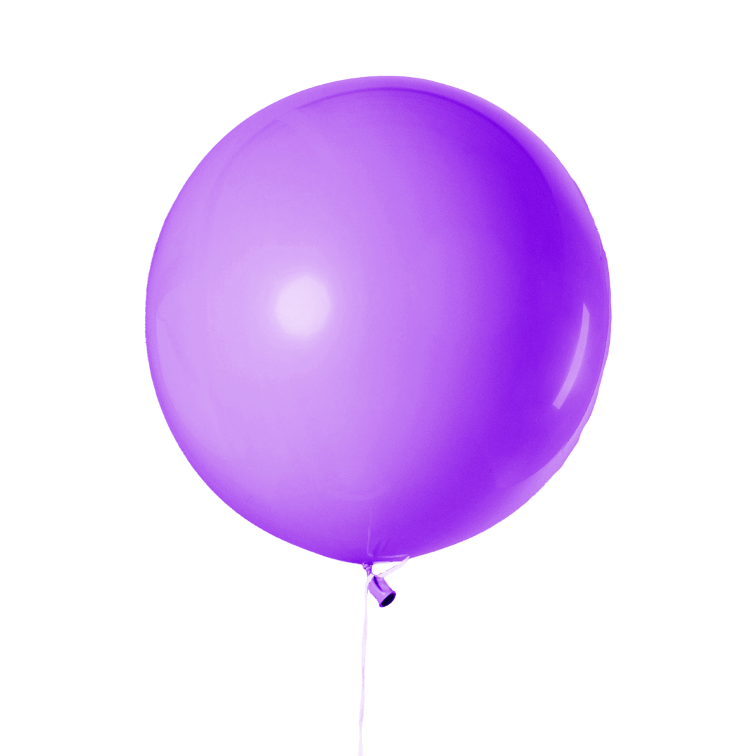 Helium-filled Pool Balloons in 17", 24", and 3ft sizes floating over a pool in Toronto