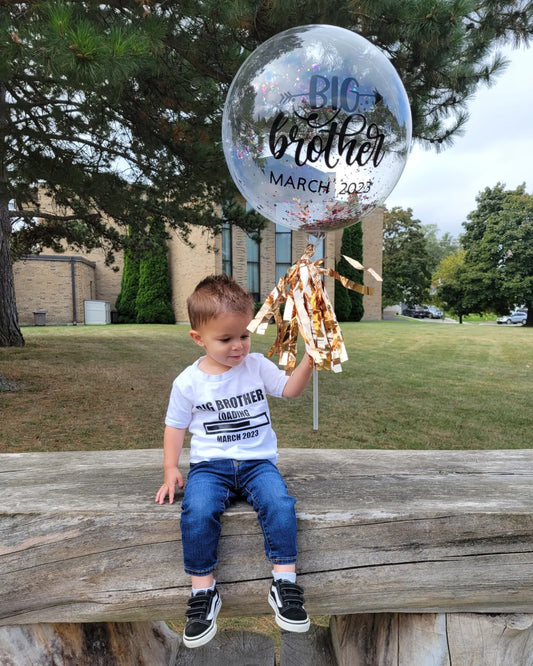 Custom Message Bobo Balloon Toronto personalized clear balloon gift handmade by Wooow Balloons