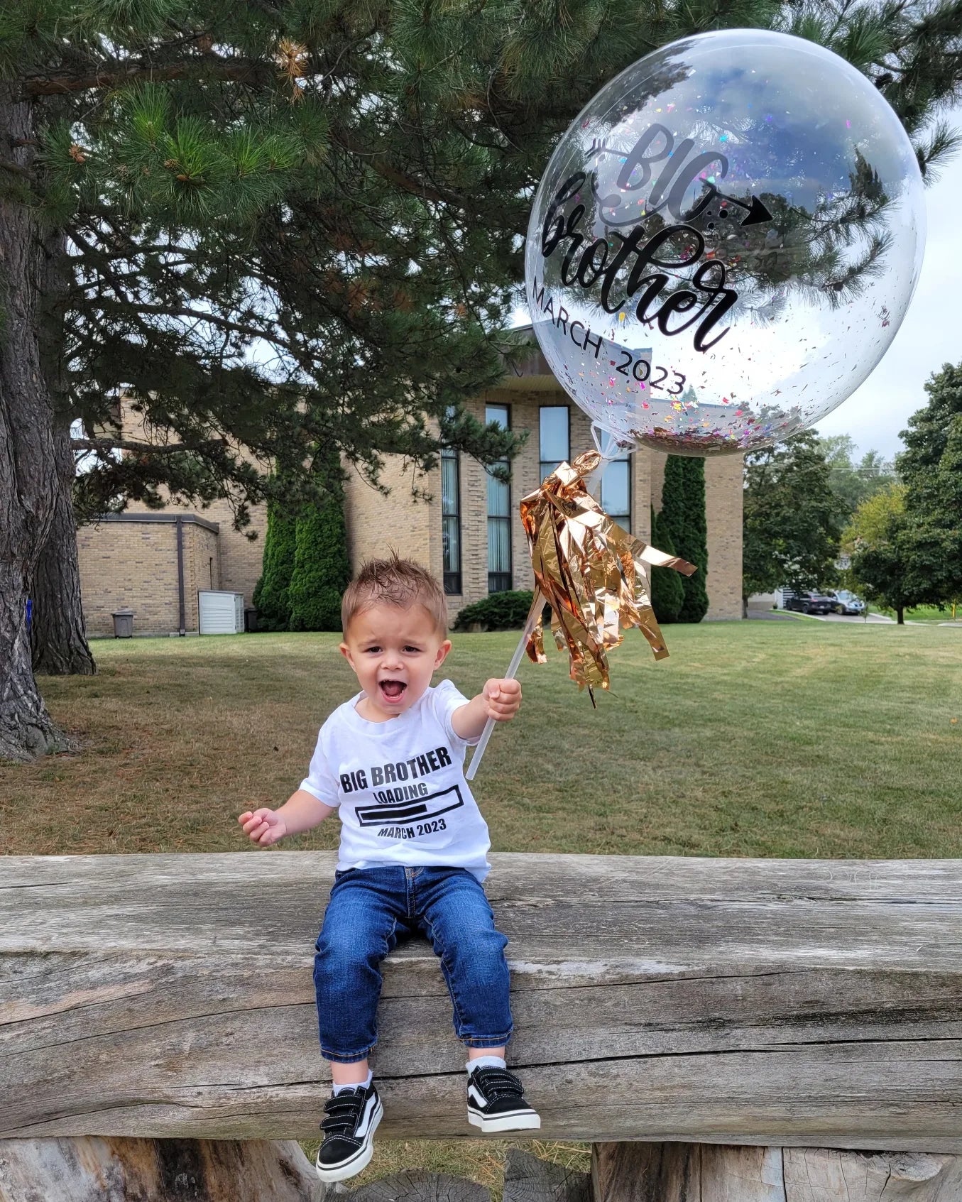 Custom Message Bobo Balloon Toronto personalized clear balloon gift handmade by Wooow Balloons