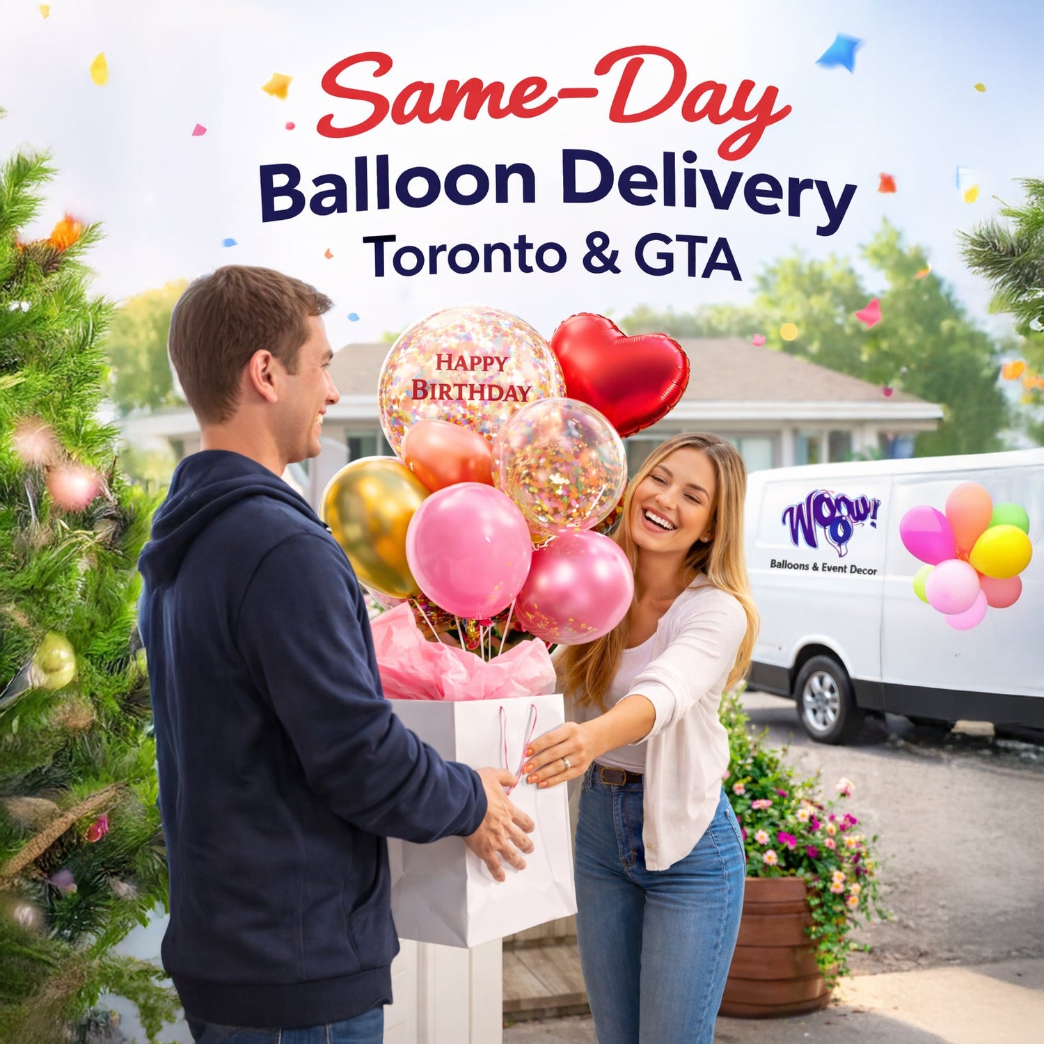 Same-day balloon delivery in Toronto by Wooow Balloons