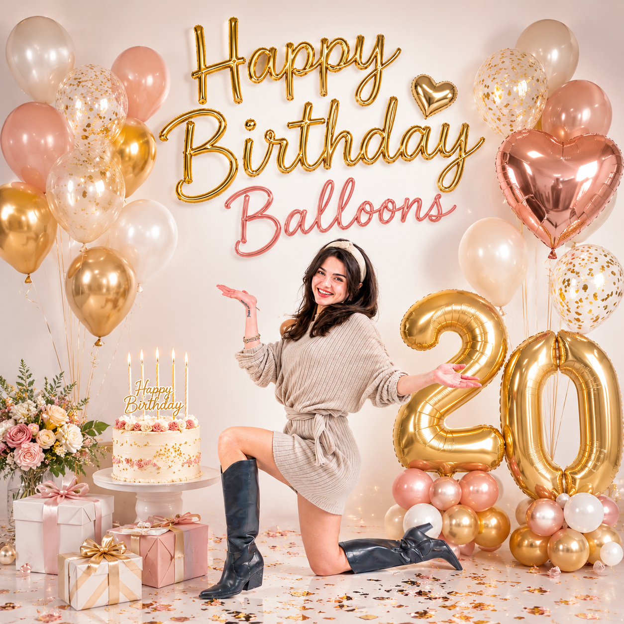 Birthday balloon arrangements with number balloons for celebrations in Toronto