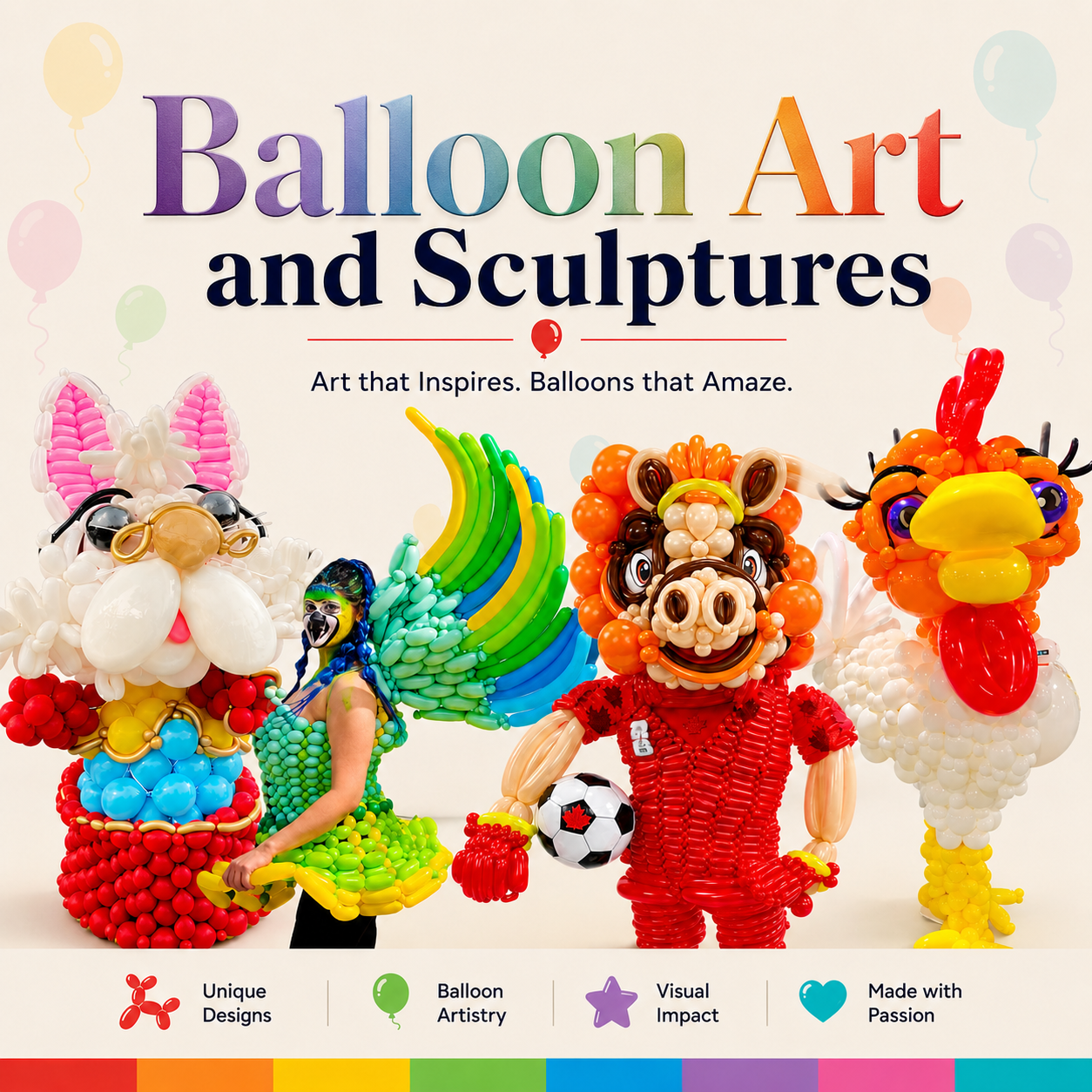 Custom Balloon Art & Sculptures in Toronto – Premium Balloon Artist for Luxury Events, Corporate Installations, Mascots & Balloon Creations in the GTA