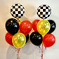 Racing Balloon Set with stoplight column and helium bouquets