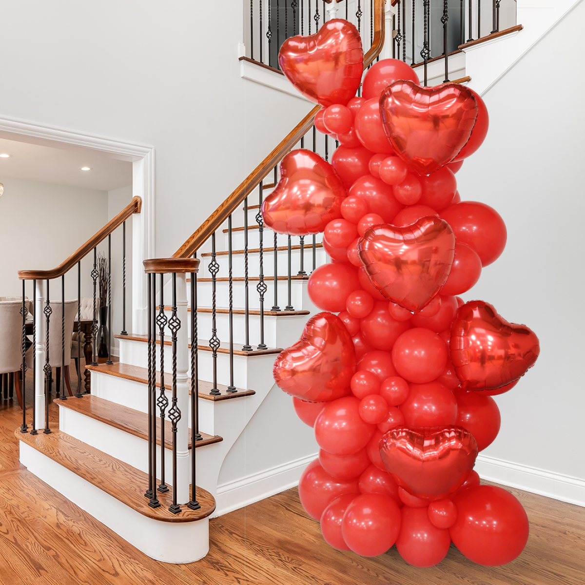 Red Love Balloon Cluster