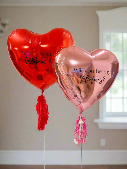 3FT custom heart balloon with text Toronto Wooow Balloons