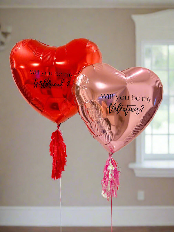 3FT custom heart balloon with text Toronto Wooow Balloons