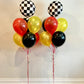 Racing Balloon Set with stoplight column and helium bouquets