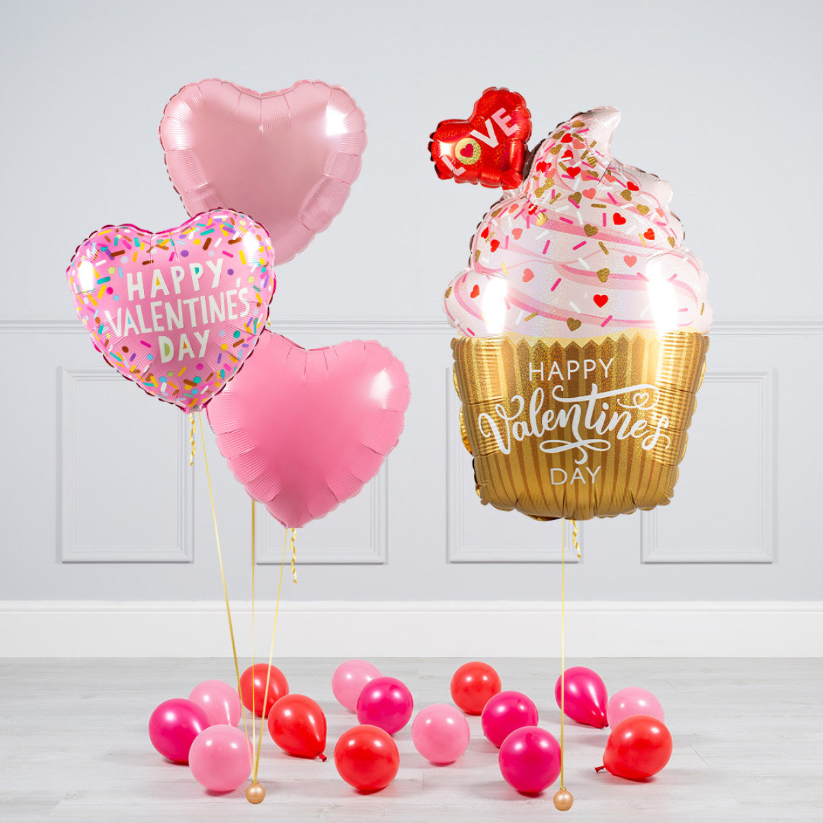 Happy Valentine’s Day Cupcake Balloon Bundle