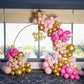 Metal round arch with balloons