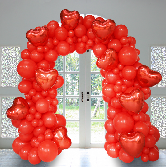 Red Love Balloon Cluster