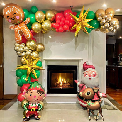 Christmas Balloon Cluster with Santa, gingerbread, and latex balloons in Toronto