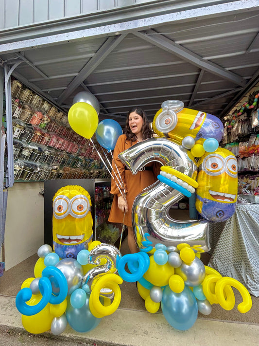 Minions-Themed Balloon Birthday Display