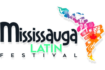 Logo of the Mississauga Latin Festival with colorful design elements on a white background