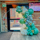 Olive Green Balloon Arch with 8ft Garland and Round Arch Frame Rental in Toronto