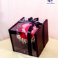 Luxury Heart Box with fresh roses and chocolates, a perfect romantic gift.