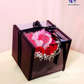 Luxury Heart Box with fresh roses and chocolates, a perfect romantic gift.