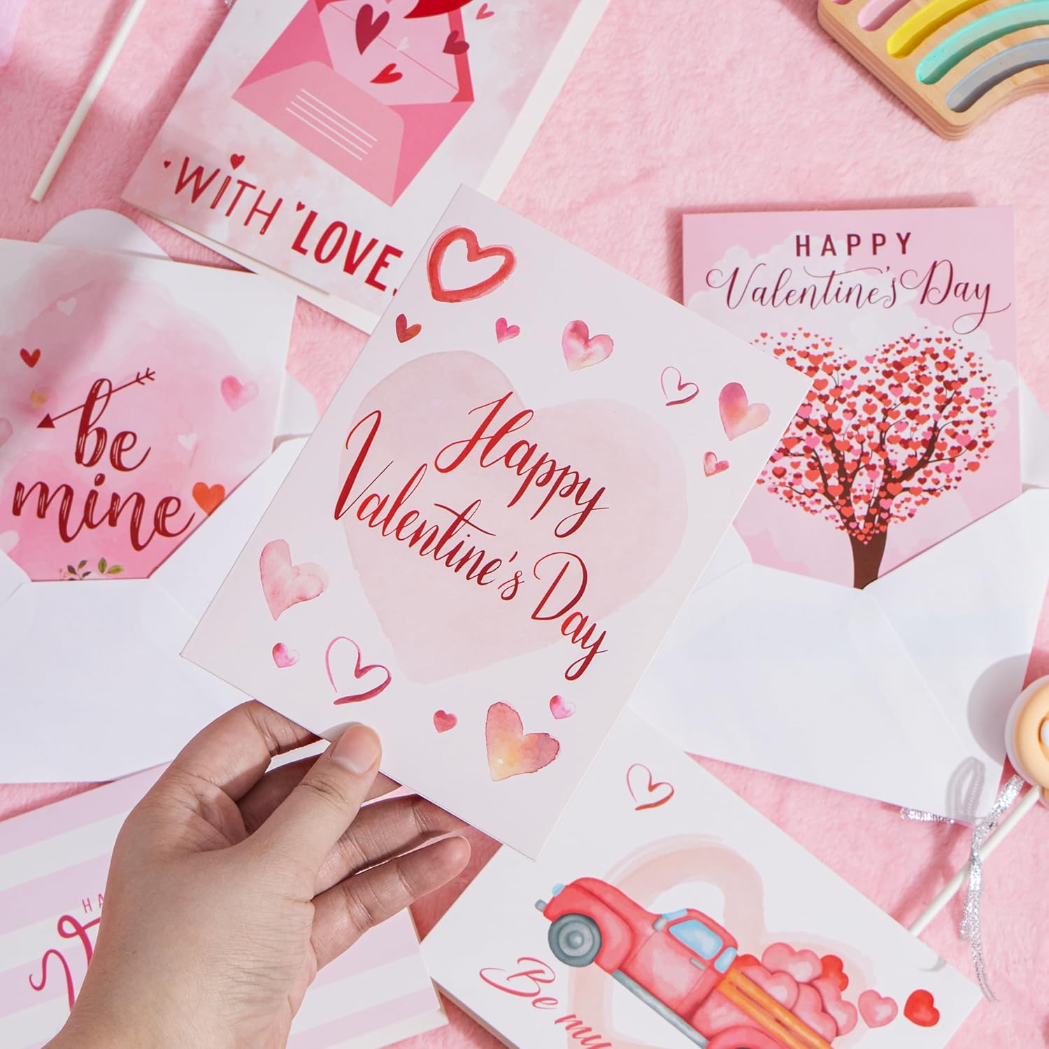Hand holding Valentine’s Day card – Valentine’s Day cards Toronto add-on for balloon delivery