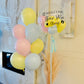 Decorative balloons with a personalized message with a mix of latex for new born in Toronto.