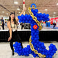 Anchor balloon sculpture with gold chain accent – nautical decor Toronto