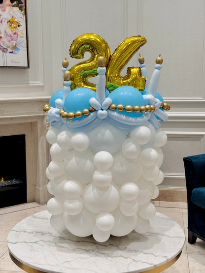 Balloon Birthday Cake Surprise Toronto by Wooow Balloons