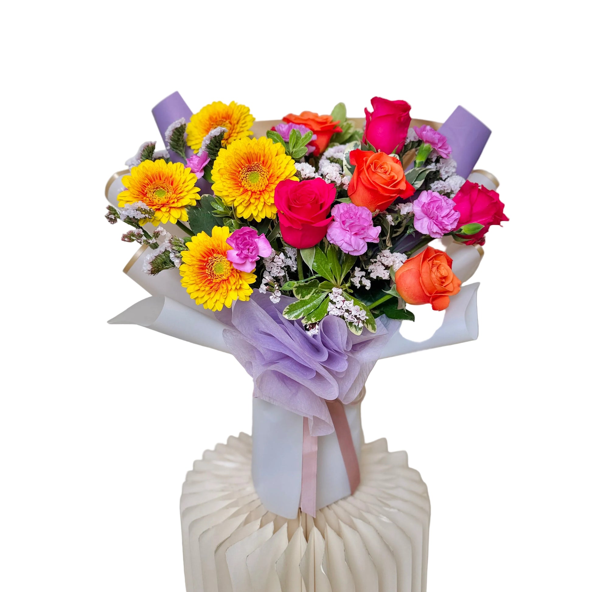 Colorful mixed flower bouquet with roses and gerbera daisies for Mother’s Day in Toronto and GTA