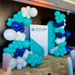 Balloon garland and custom printed backdrop for corporate event in Toronto