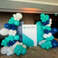 Blue and white balloon backdrop for business event Toronto