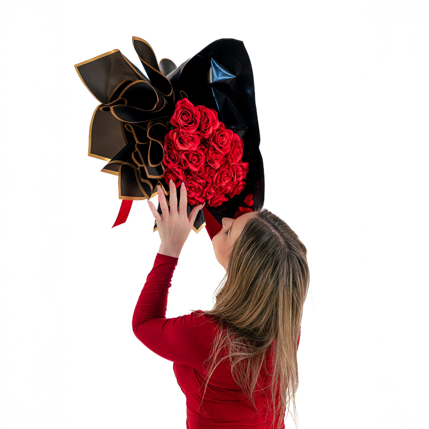 Dozen fresh red roses Toronto arranged in a classic gift-ready bouquet