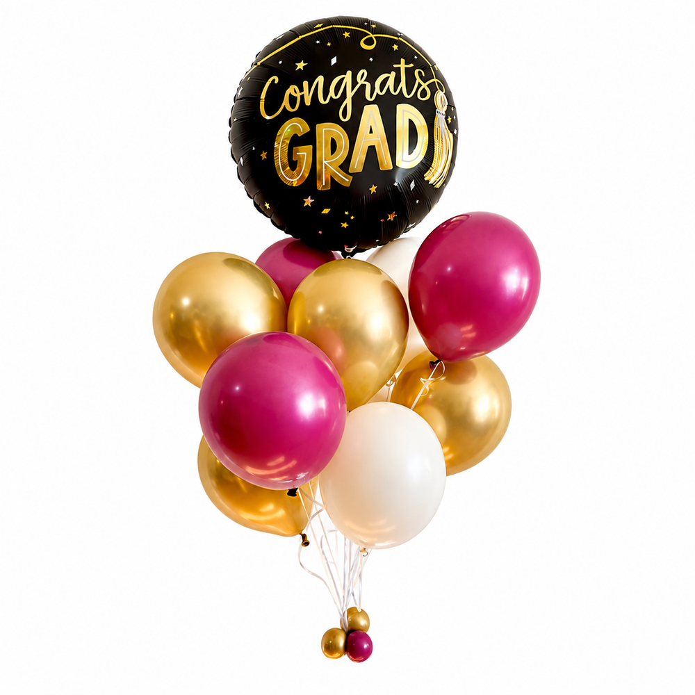 Luxury graduation balloon bouquet delivered in downtown Toronto