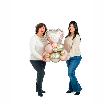 Elegant heart balloon gift for Mom with luxury organic balloons in Toronto