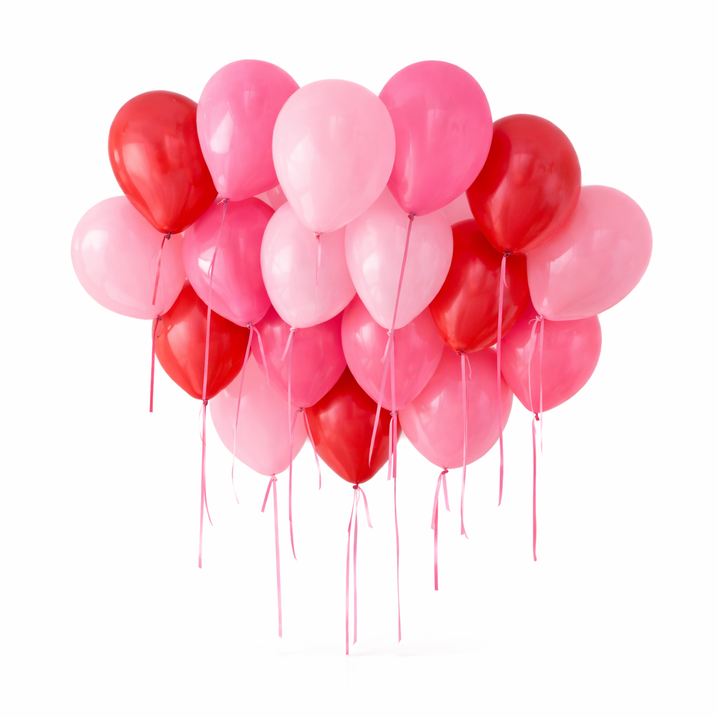 Floating helium ceiling balloons with ribbons for luxury event decor
