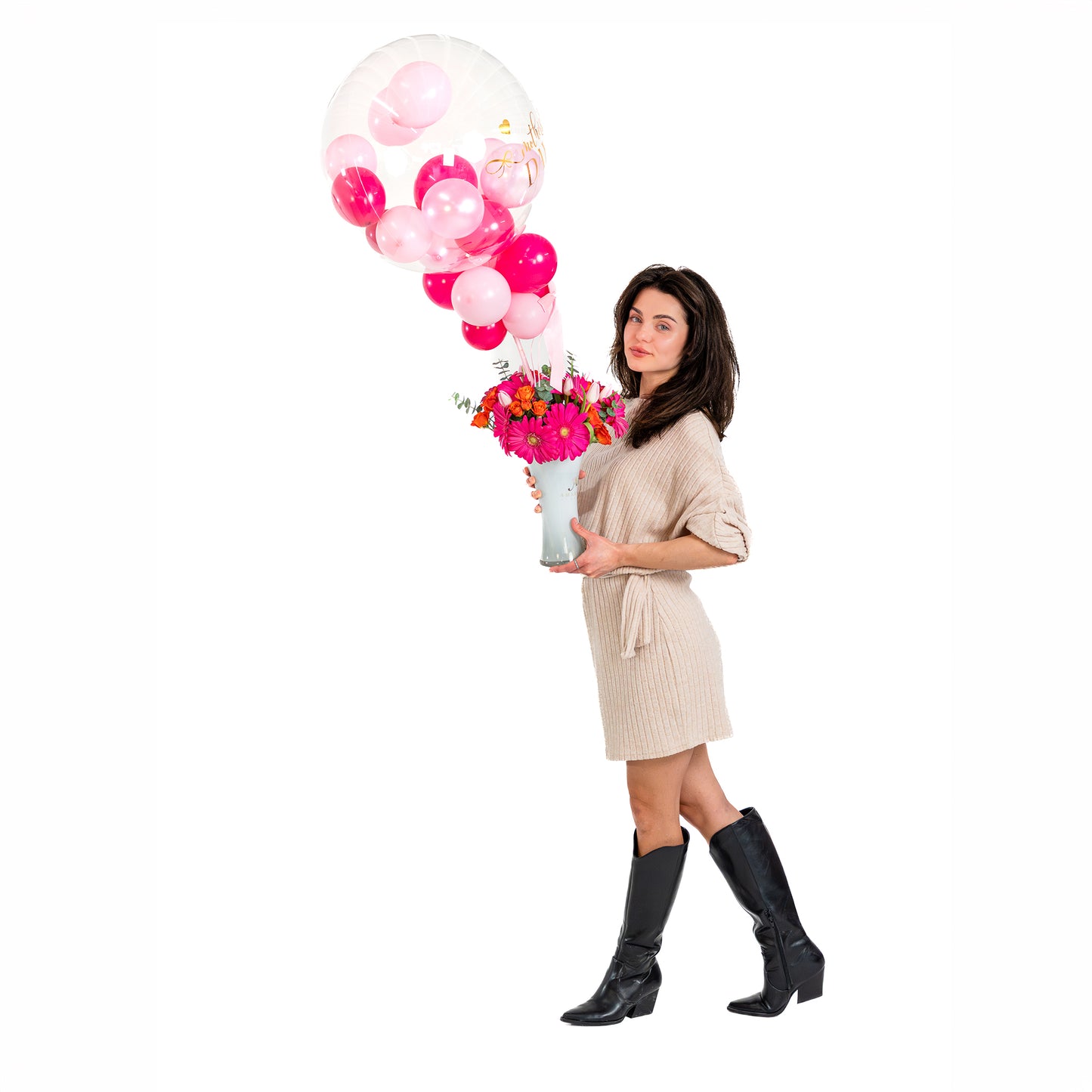 Luxury flower and balloon bouquet for Mother’s Day delivery in Toronto