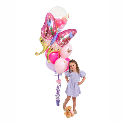 Luxury Mother’s Day balloon arrangement with butterfly balloons and pastel colors in Toronto