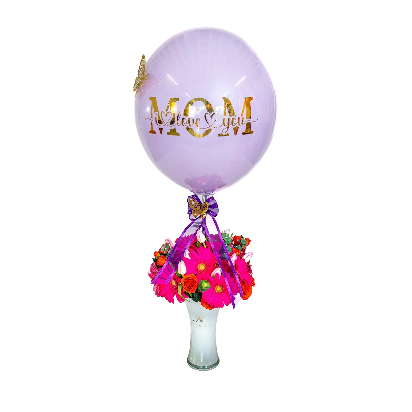 Fresh Mother’s Day flowers with balloon arrangement for GTA delivery
